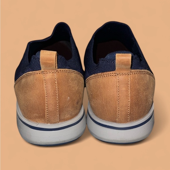 Mark Nason Navy and Brown Slip-On Loafers Landing Sneakers - Picture 3 of 7